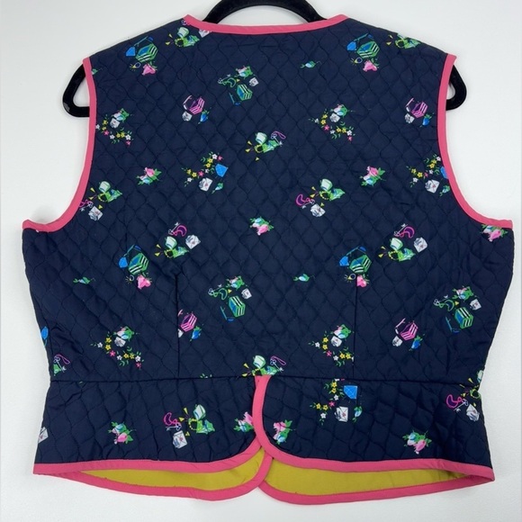 NWT Batsheva Bell Button Quilted Shell Love Letters Vest Womens Size 12 - Picture 4 of 16